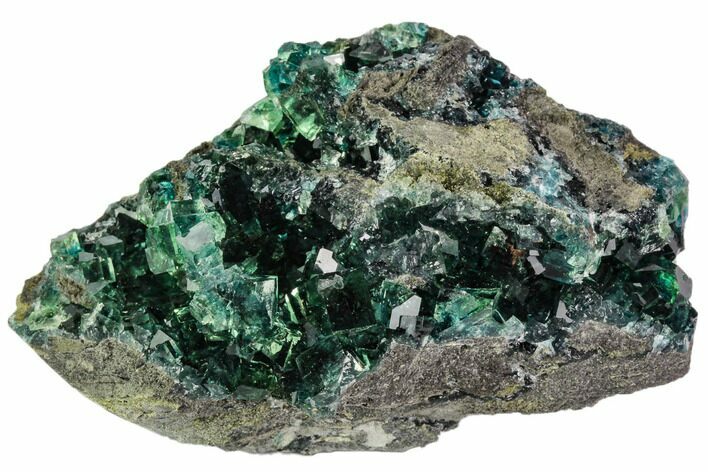 Green Cubic Fluorite Crystal Cluster - China #112635